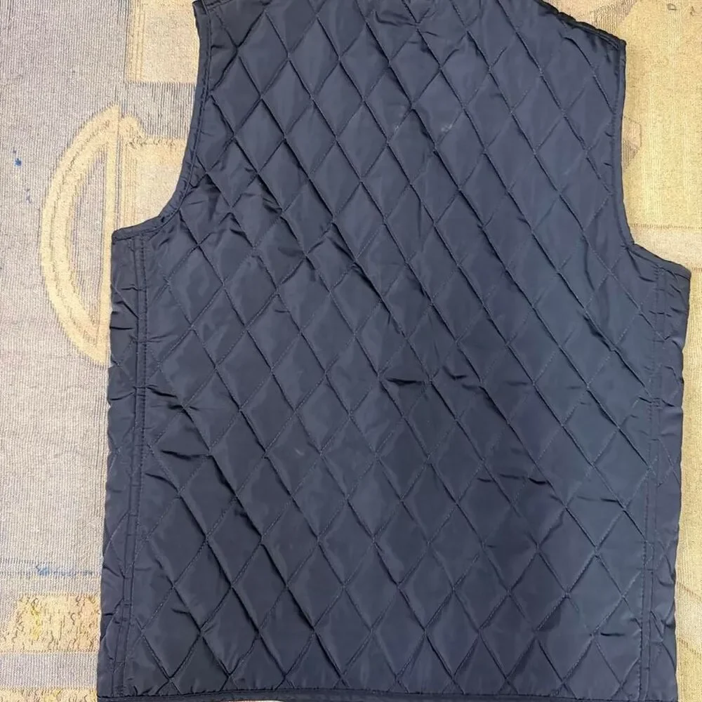 Zara Men's Navy and Blue Gilet